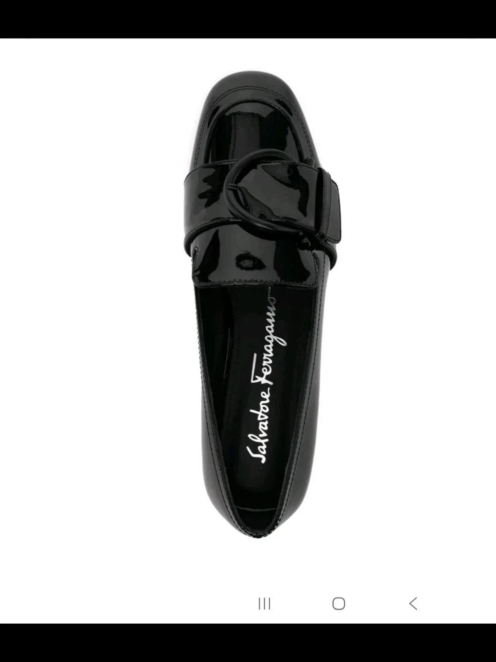 Salvatore Ferragamo Women's Black BONNIE LOAFERS Patent Shiny LEATHER SIZE 8.5 C